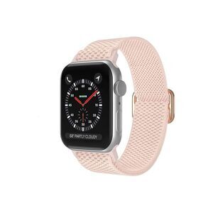 Stretchy Nylon Solo Loop Watch Band for Apple Watch 42/44/45mm Pink